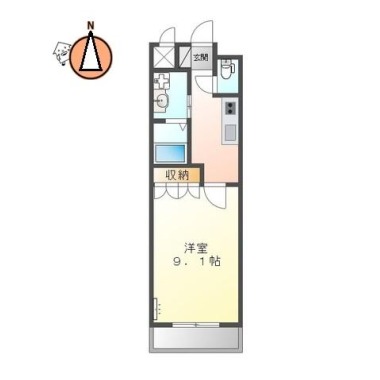 パークヒルズ庄町 402の間取り図