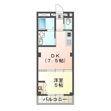 ピーススクエア八万II A棟 303の間取り図