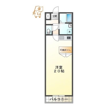 カサグラシア前川 106の間取り図