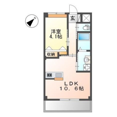 ユニヴァリィ県庁東 202の間取り図