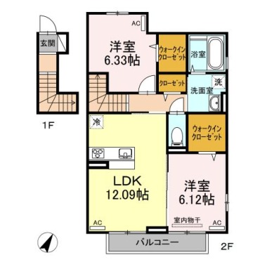 マリーゴールド A棟 201の間取り図