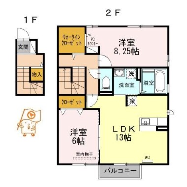 プレール城東 201の間取り図