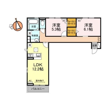 フレスコ 102の間取り図