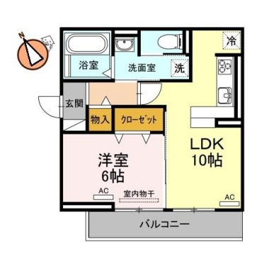 フレスコ 105の間取り図