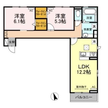 フレスコ 203の間取り図