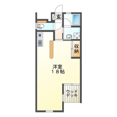 国府町早淵 アパート 1R 104の間取り図