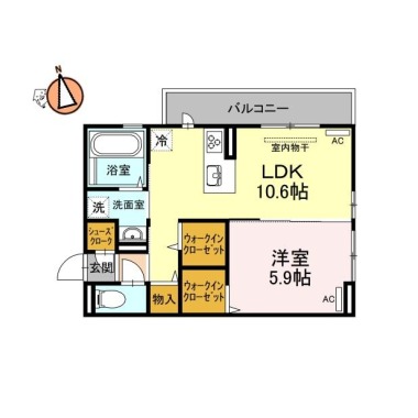 メゾン沖浜 201の間取り図