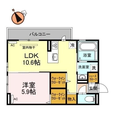 メゾン沖浜 205の間取り図