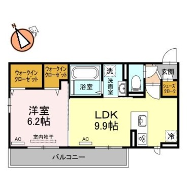 メゾン沖浜 303の間取り図