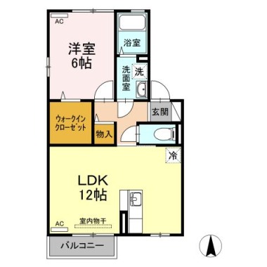 パサムール 202の間取り図