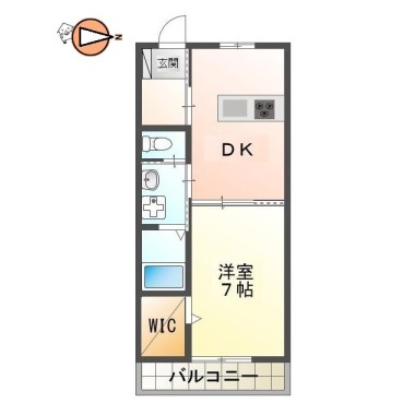 鮎喰町 マンション 1DK 303の間取り図
