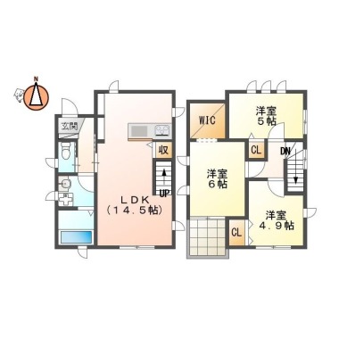 南矢三町 一戸建て 3LDK Gの間取り図