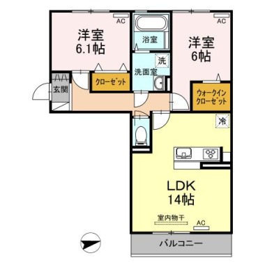 アークフルージュ 203の間取り図