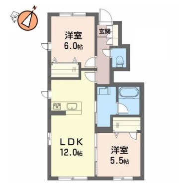 プロヌーブ沖洲 III番館 106の間取り図