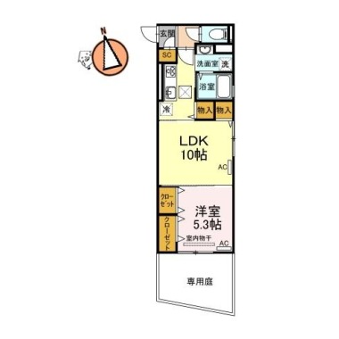 アーベイン沖浜 103の間取り図