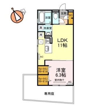 アーベイン沖浜 105の間取り図