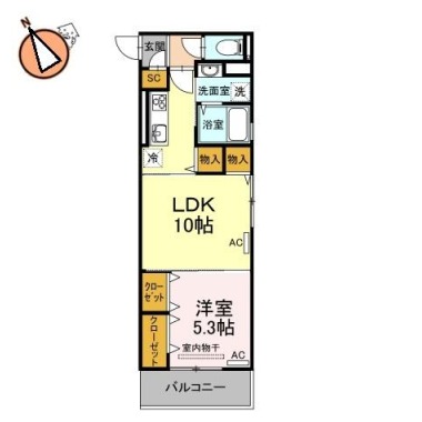 アーベイン沖浜 203の間取り図