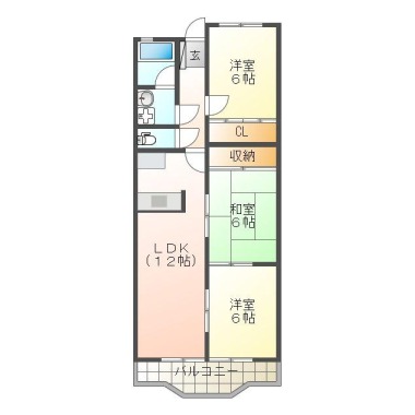 南矢三町 マンション 3LDK 502の間取り図