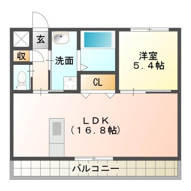 ピース・カーザ 201の間取り図