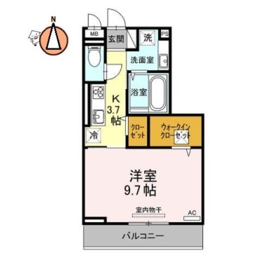 アイリーブ南佐古 106の間取り図