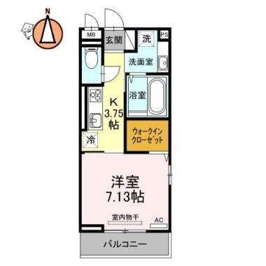 アイリーブ南佐古 201の間取り図