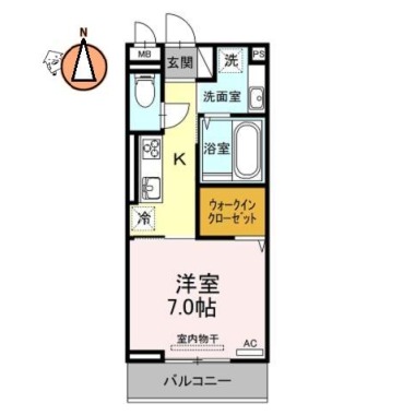 アイリーブ南佐古 207の間取り図