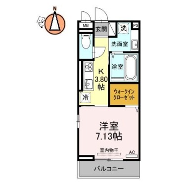 アイリーブ南佐古 210の間取り図