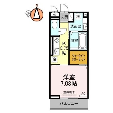 アイリーブ南佐古 307の間取り図