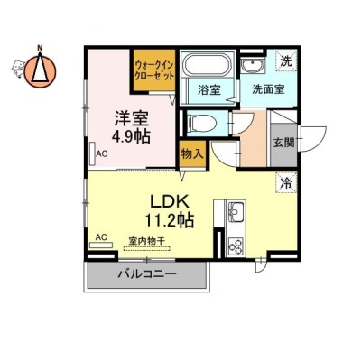 フルール 201の間取り図