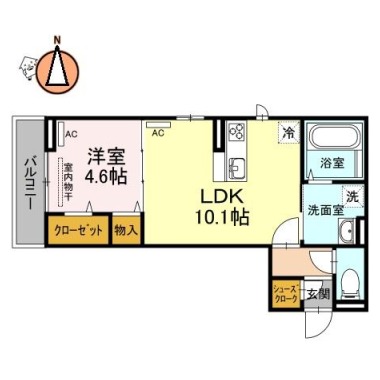 フルール 202の間取り図