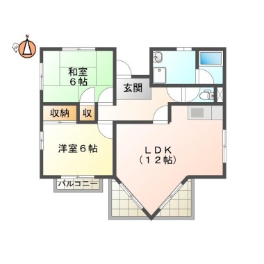 南佐古四番町 マンション 2LDK 101の間取り図