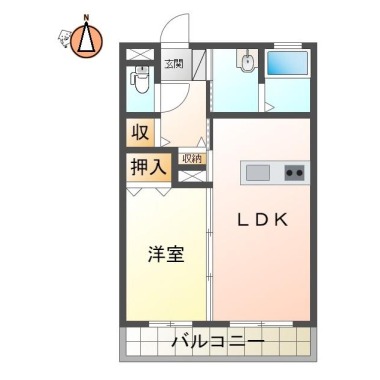 イオンハイツ 13の間取り図