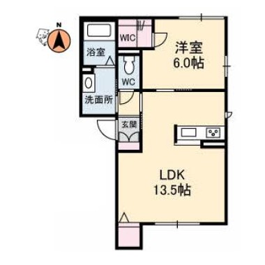 プロヌーブ西新浜 102の間取り図