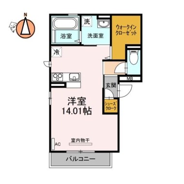 ルクール福島 201の間取り図