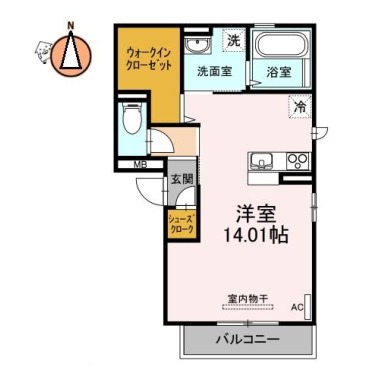 ルクール福島 302の間取り図