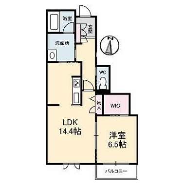 ベレオ北島 203の間取り図