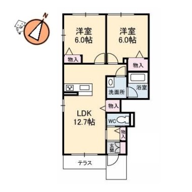 シャーメゾン西須賀 103の間取り図