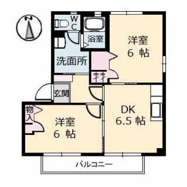 ヴィラージュマルイC 102の間取り図