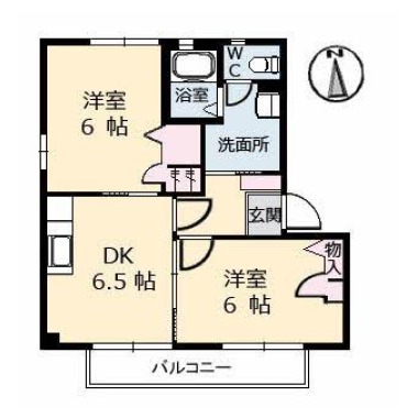 ヴィラージュマルイC 202の間取り図