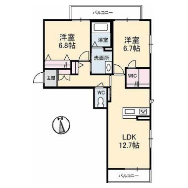 ベレオシンフォニー 201の間取り図