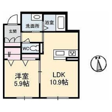 ベレオシンフォニー 202の間取り図