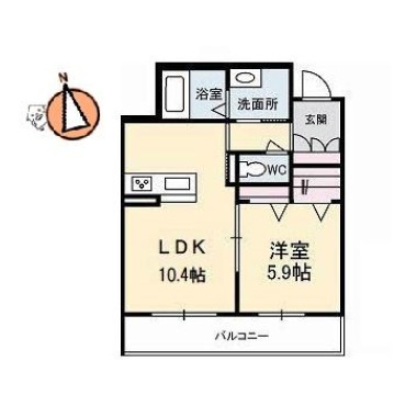 ベレオシンフォニー 303の間取り図