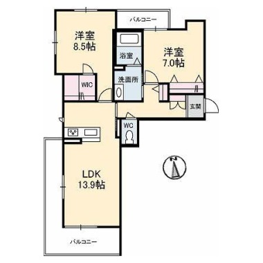 ベレオシンフォニー 305の間取り図