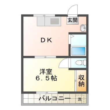 住吉 アパート 1DK 205の間取り図