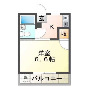 中前川町 マンション 1K 103の間取り図