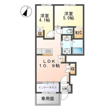 ハピネス 106の間取り図