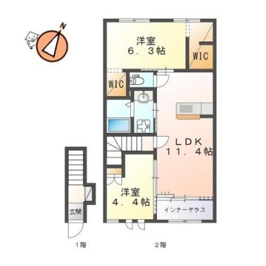 ハピネス 207の間取り図