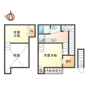 ハピネス川内 201の間取り図