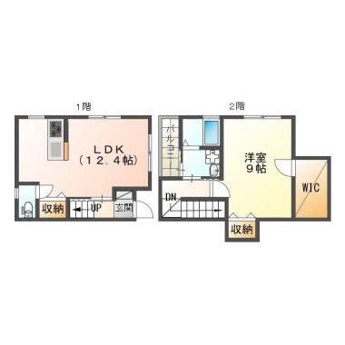 城東町2丁目 アパート 1LDK Aの間取り図