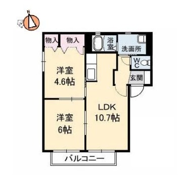 シャーメゾン沖洲 I番館 201の間取り図